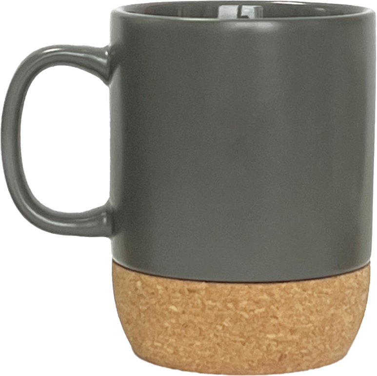 Чашка МВМ MY HOME керамічна з підставкою 320 мл Сіра (KP-14 GRAY)